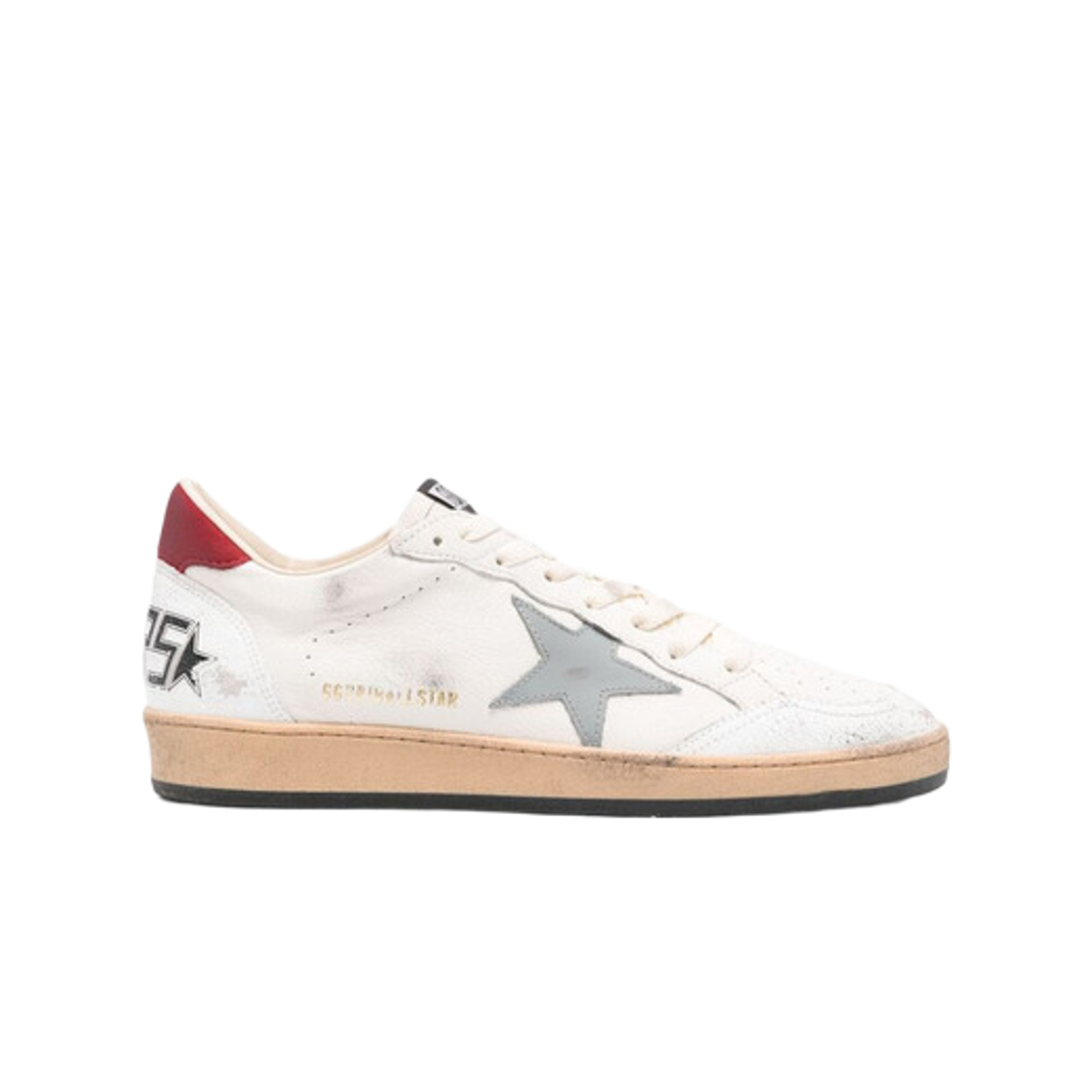 골든구스 볼 스타 레더 힐 탭 스니커즈 화이트 실버 블루(Golden Goose Ball Star Leather Heel Tab Sneakers White Silver Blue) - 1