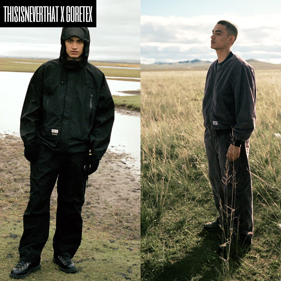 Thisisneverthat Gore-Tex 3L All Weather Jacket Mud, Thisisneverthat Gore-Tex 3L All Weather Jacket Black 착용 스타일 - 3