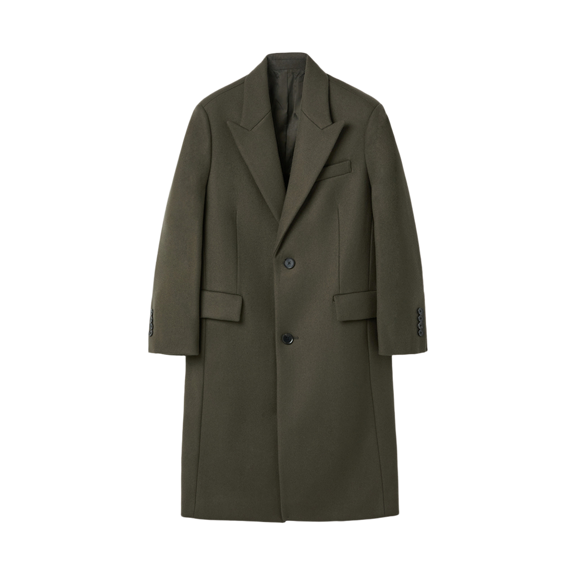 커스텀멜로우 오버사이즈 피크드 라펠 코트 다크 베이지(Customellow Oversized Peaked Lapel Coat Dark Beige) - 1