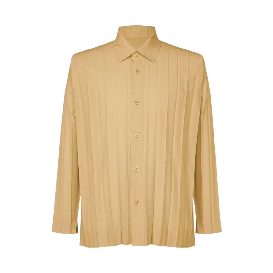 HP48-FJ311-40 Homme Plisse Issey Miyake Edge Shirt Beige