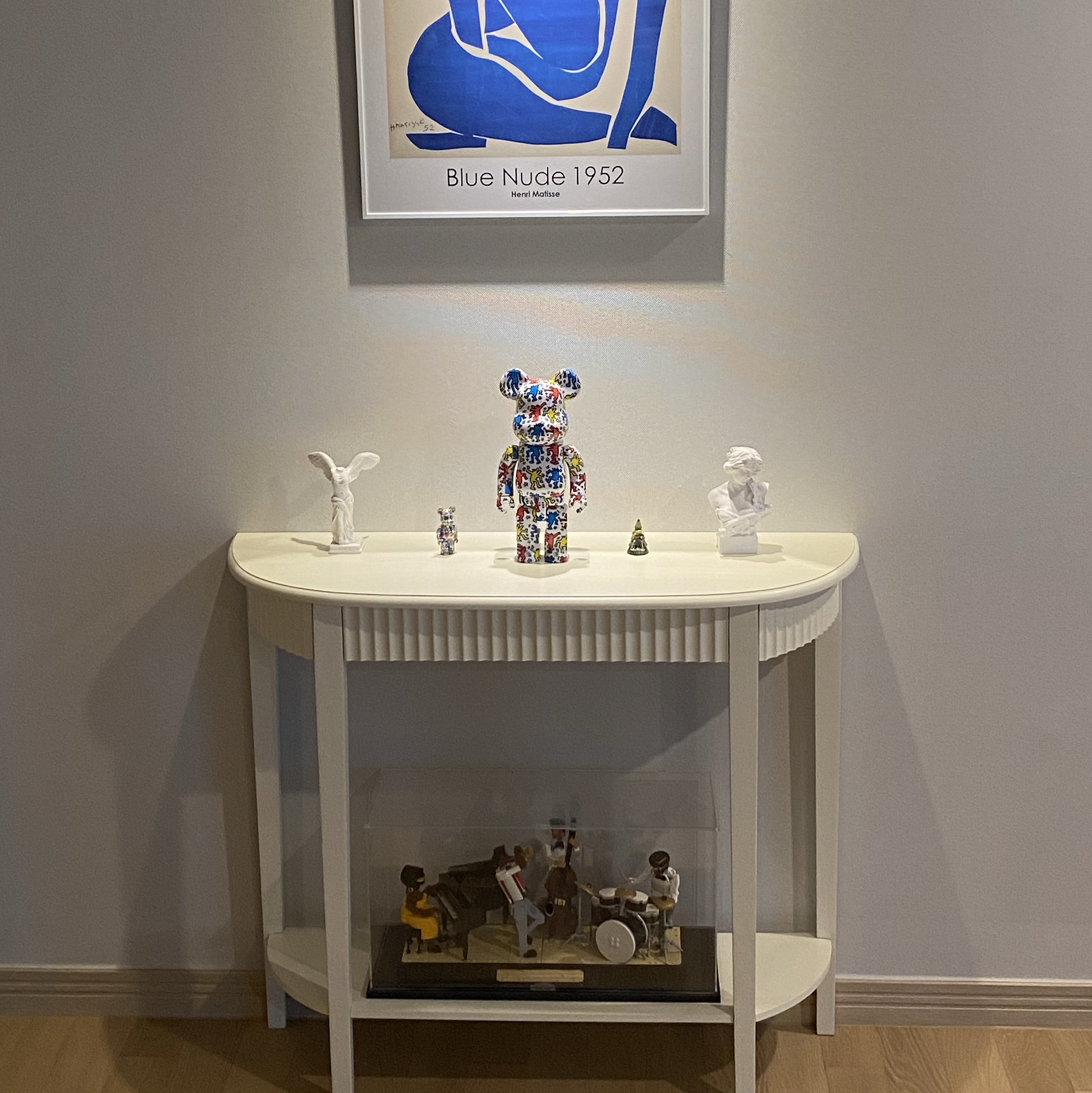 Bearbrick Keith Haring #9 100% & 400% Set 착용 스타일