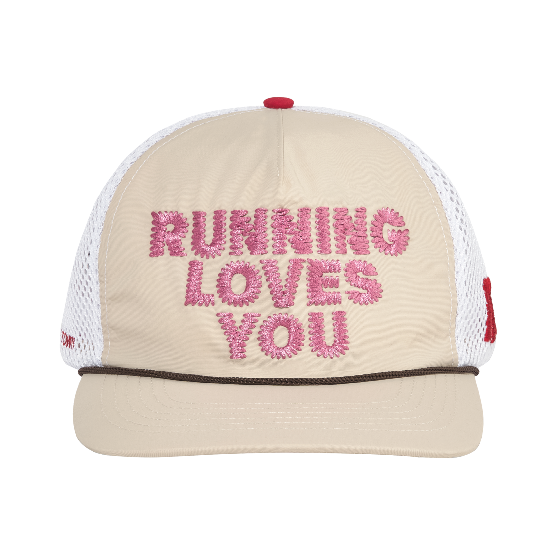 알렉스 조노 러닝 러브스 유 트러커 햇 OG 베이지 - 케이프타운(Alex Zono Running Loves You Trucker Hat OG Beige - CapeTown)