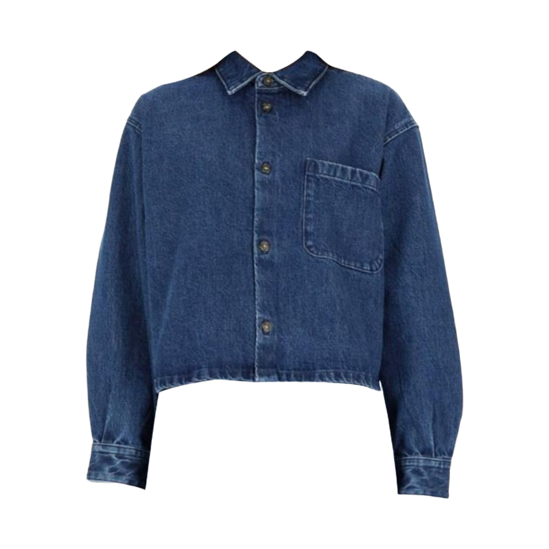 COHET-F02895-IAL (W) A.P.C. Button Front Chest Pocket Jacket Stonewashed Indigo