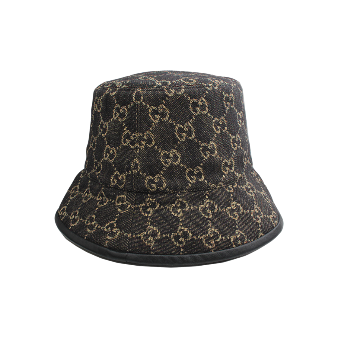 ITSNVHT945WP Gucci Black and Beige Jacquard Bucket Hat