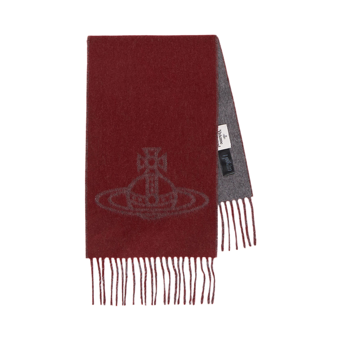 비비안 웨스트우드 싱글 ORB 머플러 레드