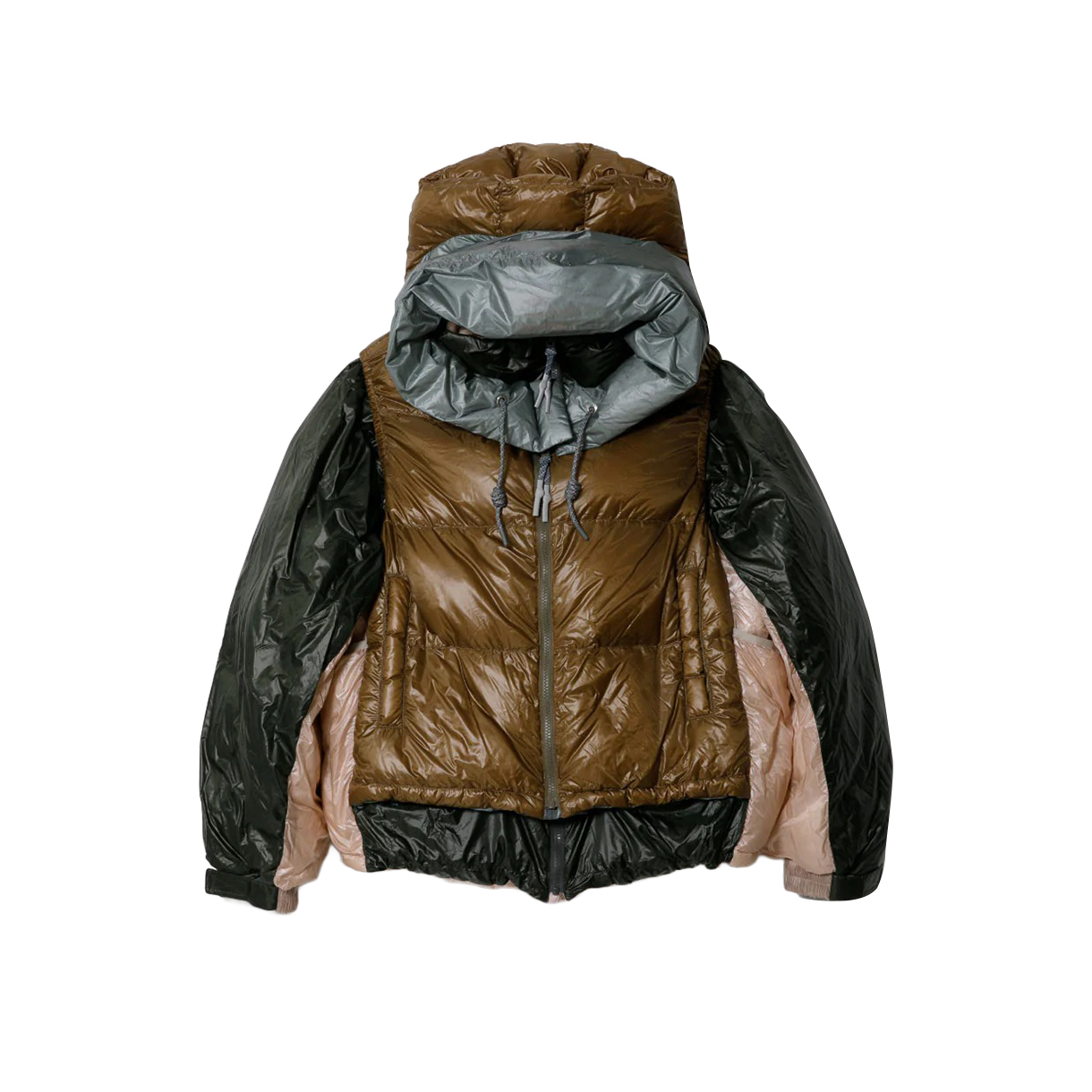 뷰티풀피플 x 난가 우먼 멀티레이어링 다운 베스트 블루종 차콜 - 25FW(Beautiful People x Nanga Women Multilayering Down Vest Blouson Charcoal - 25FW)