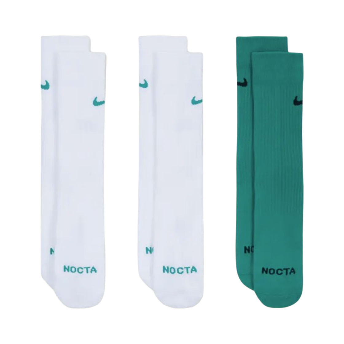 나이키 x 드레이크 녹타 크루 삭스 화이트 넵튠 그린