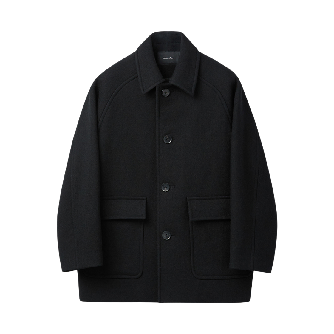 CWCAW25812BKX Customellow Wool Car Coat Black