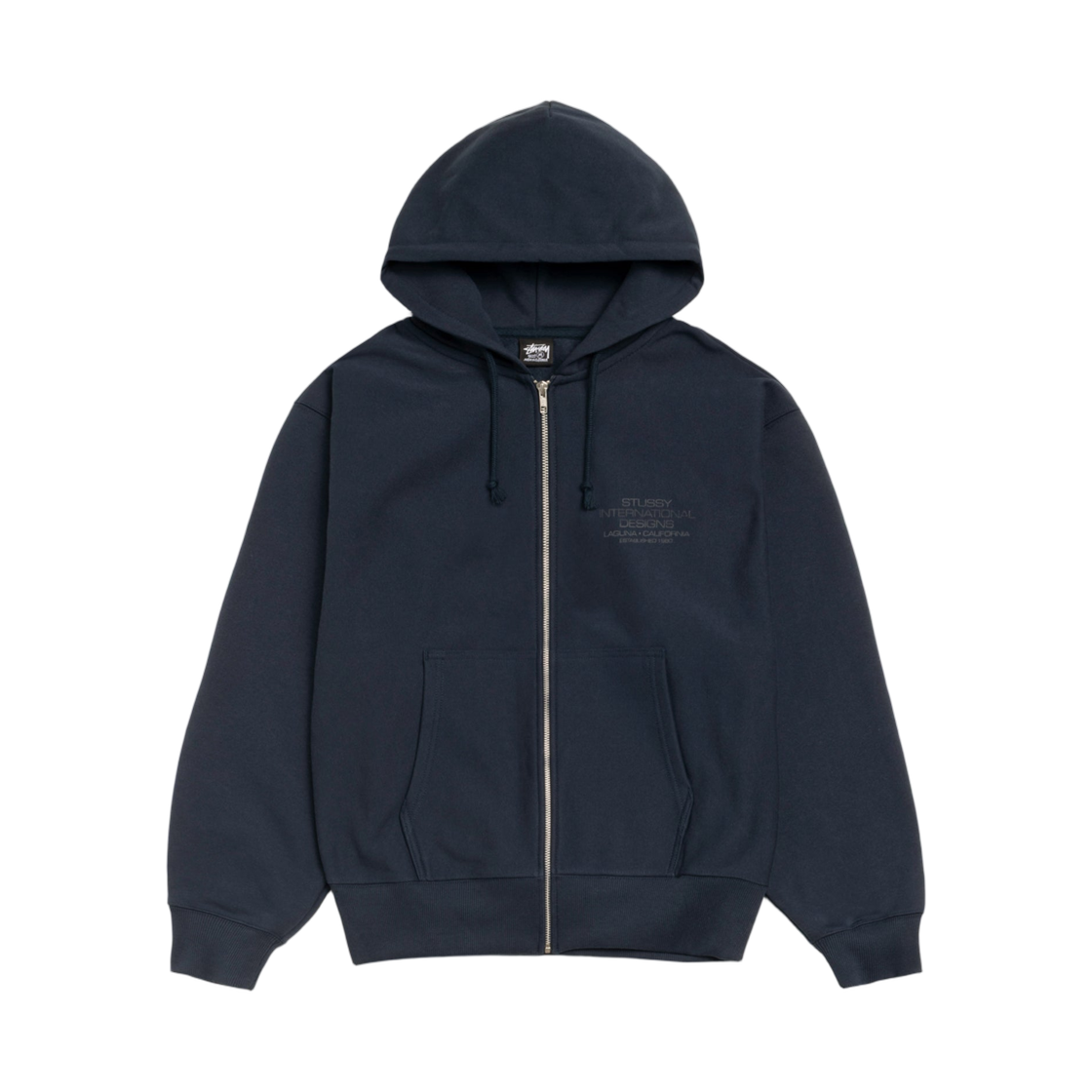스투시 인터내셔널 디자인 후드 집업 네이비(Stussy International Designs Zip Hoodie Navy) - 2