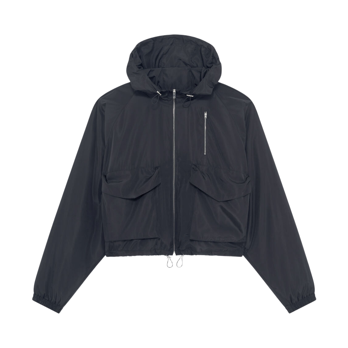 (W) 이로 고니 후드 워터프루프 자켓 블랙((W) Iro Gony Hooded Waterproof Jacket Black)