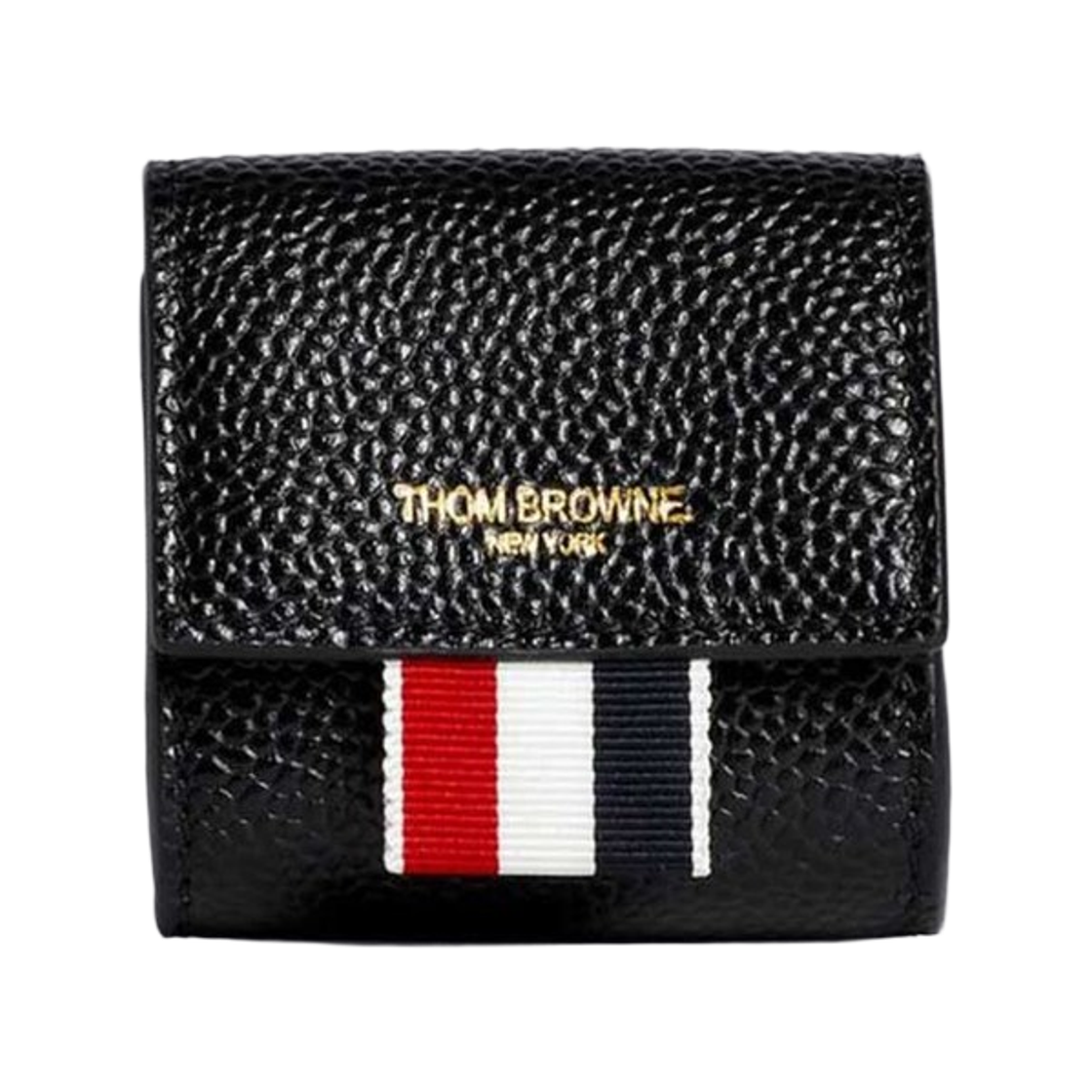 MAW135B-00198-001 Thom Browne Small Coin Case in Pebble Grain Black