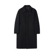Customellow Cashmere Blended Mac Coat Dark Gray