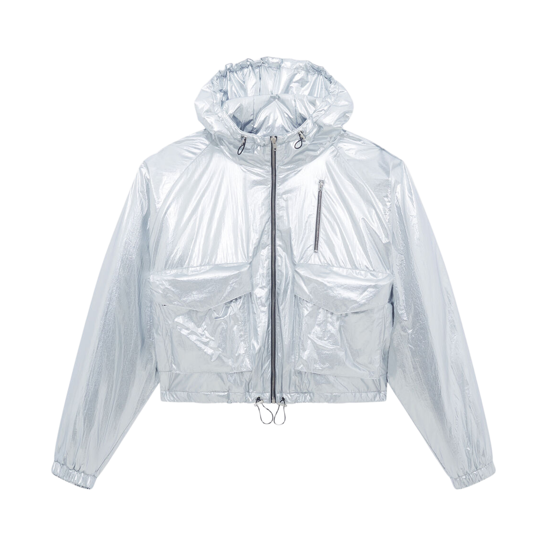 (W) 이로 고니 후드 워터프루프 자켓 실버((W) Iro Gonie Hooded Waterproof Jacket Silver)