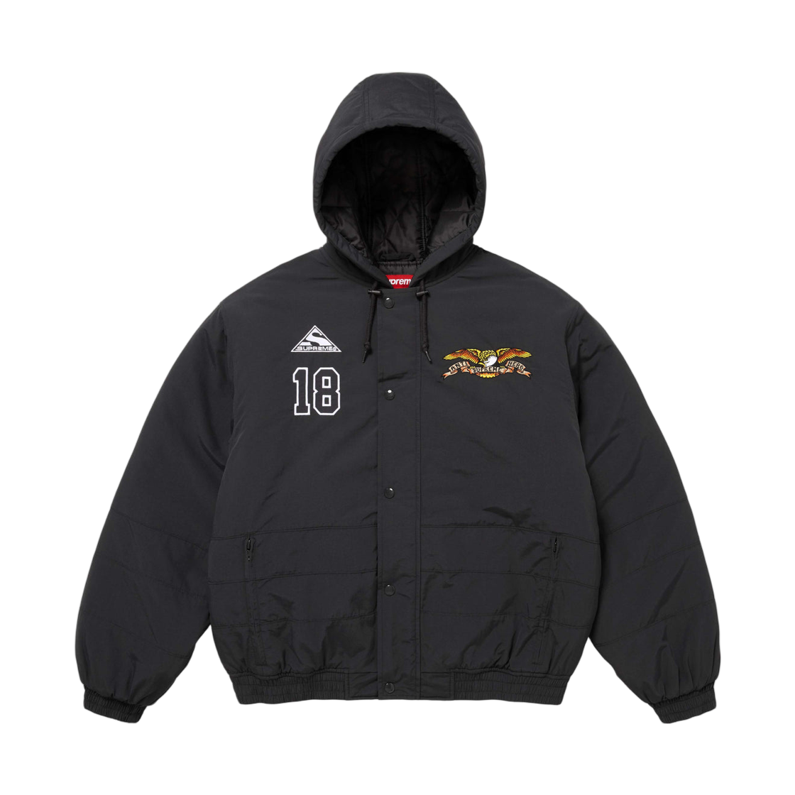 슈프림 안티히어로 스타디움 자켓 블랙 - 25FW(Supreme Antihero Stadium Jacket Black - 25FW)