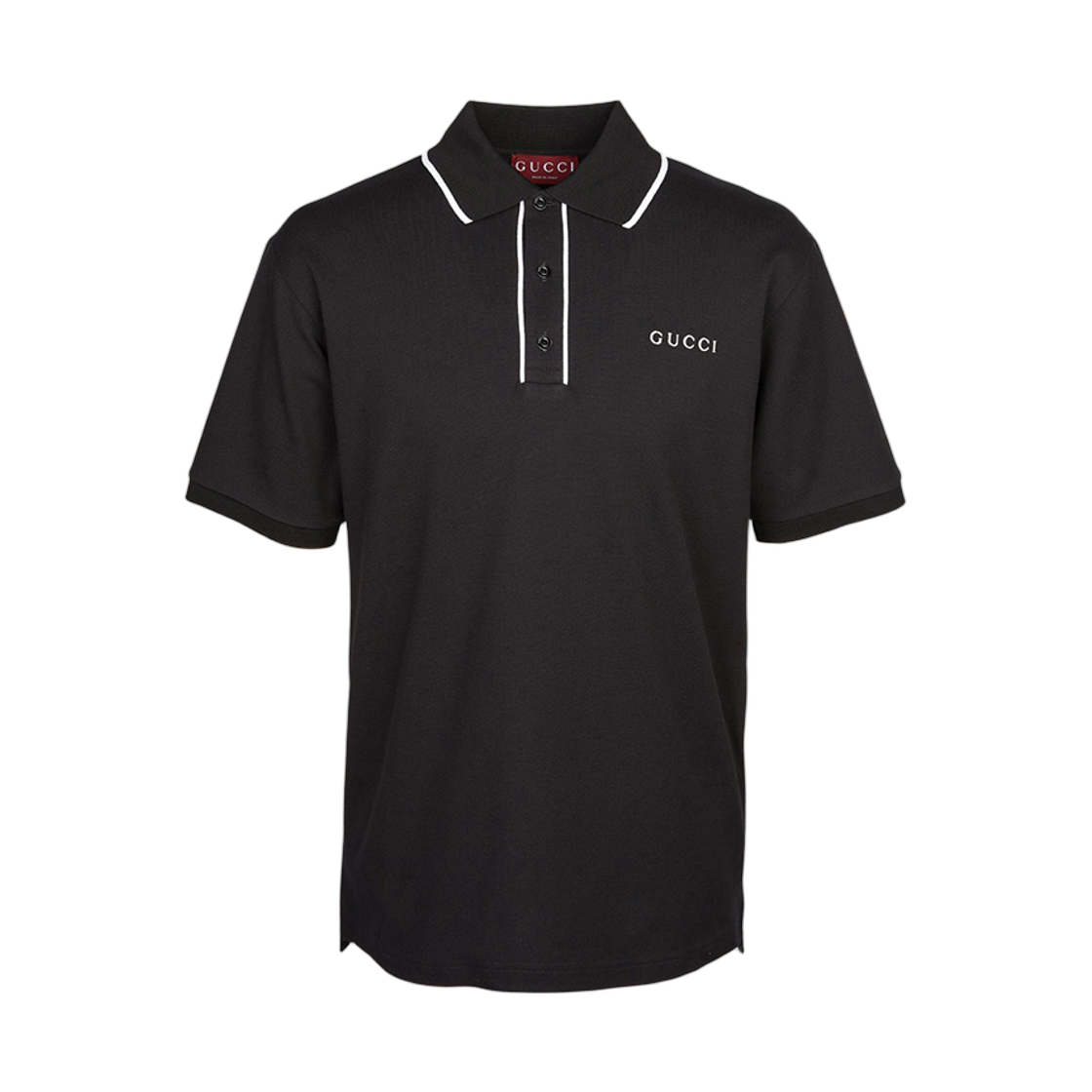 806250-XJHHO-1043 Gucci Collar Short Sleeve T-Shirt Black