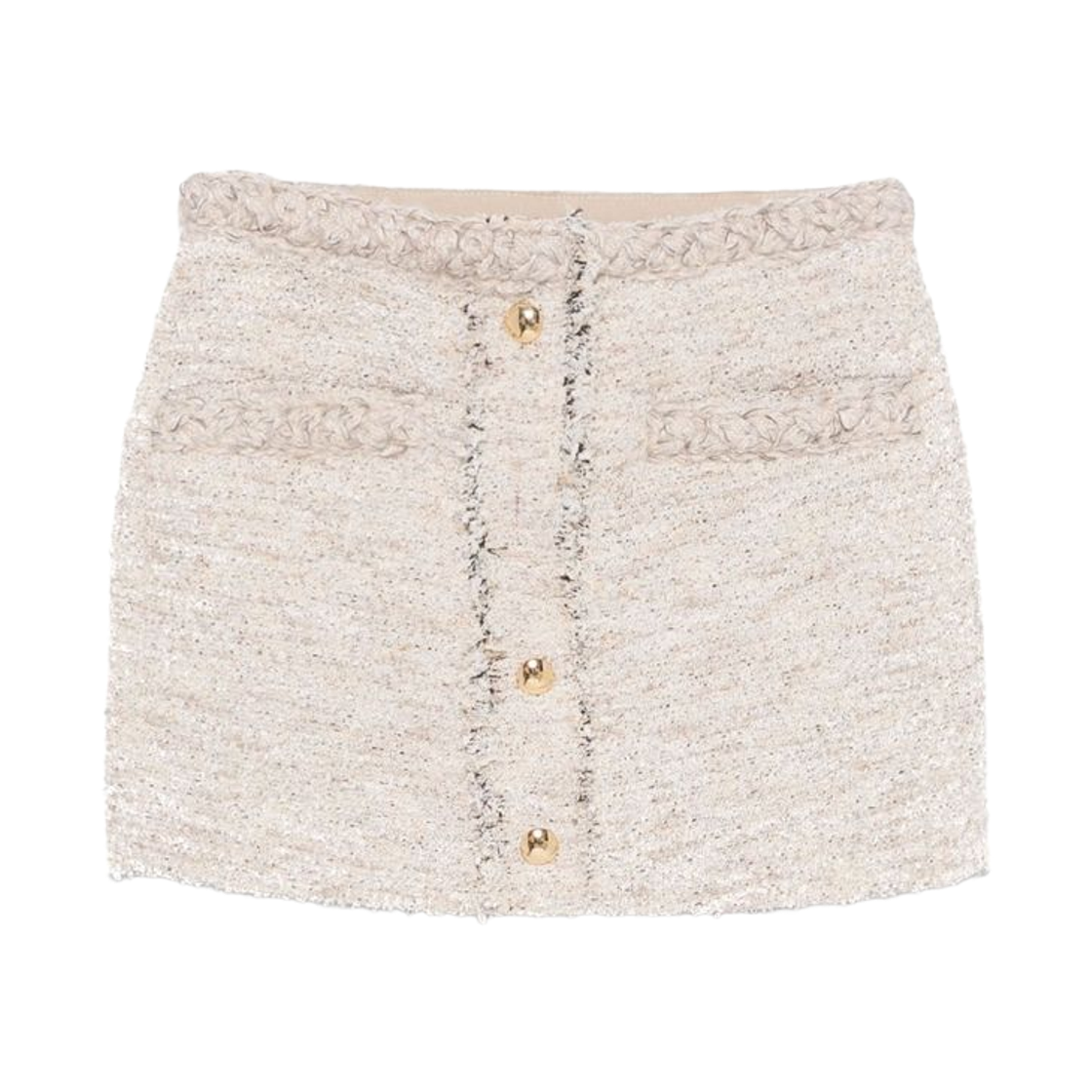 JU0321FA-C1E02I-23EC (W) Isabel Marant Gleny Tweed Mini Skirt Ecru - 25SS