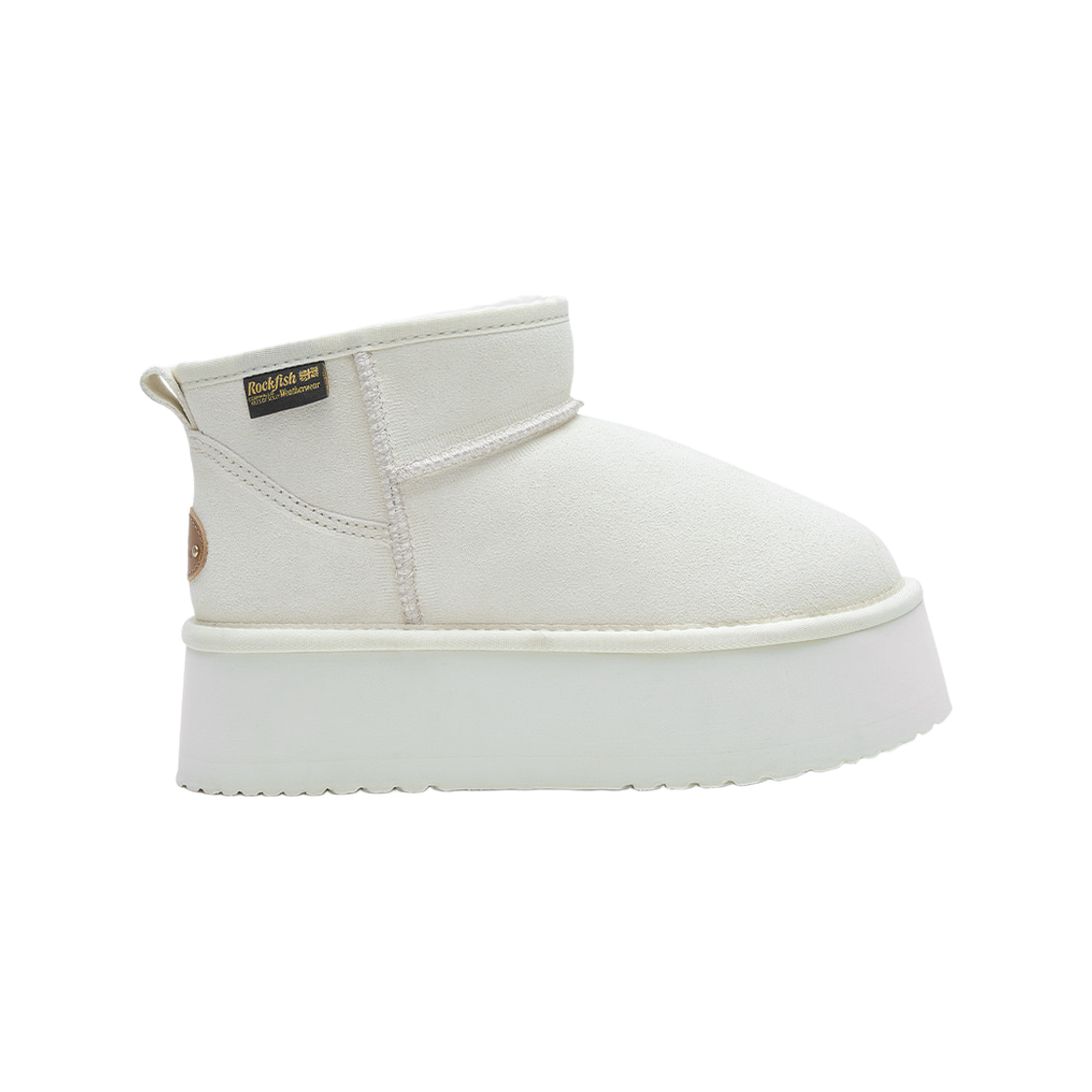 (W) 락피쉬웨더웨어 오리지널 맥시 플랫폼 부츠 미니 3.5인치 아이보리((W) Rockfishweatherwear Original Maxi Flatform Boots Mini 3.5 Inch Ivory)