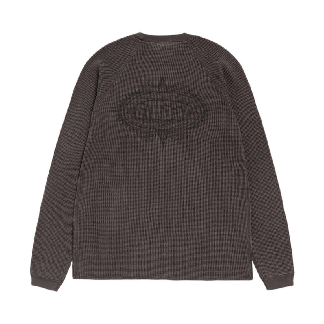스투시 만트라 래글런 써멀 워시드 블랙(Stussy Mantra Raglan Thermal Washed Black)