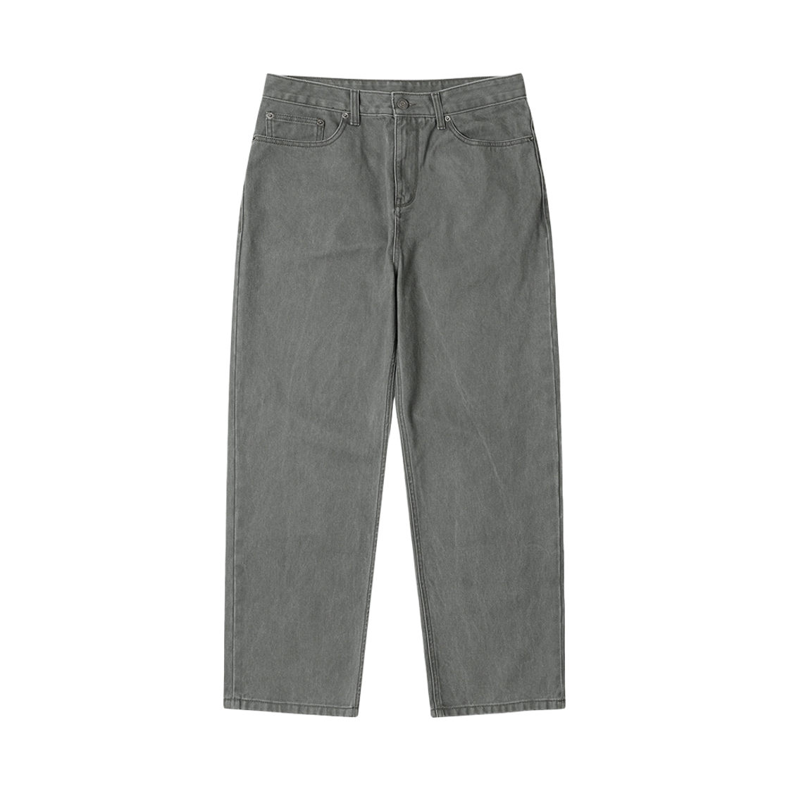 CWPAA25586GRX Customellow Straight Fit Dyed Pants Green