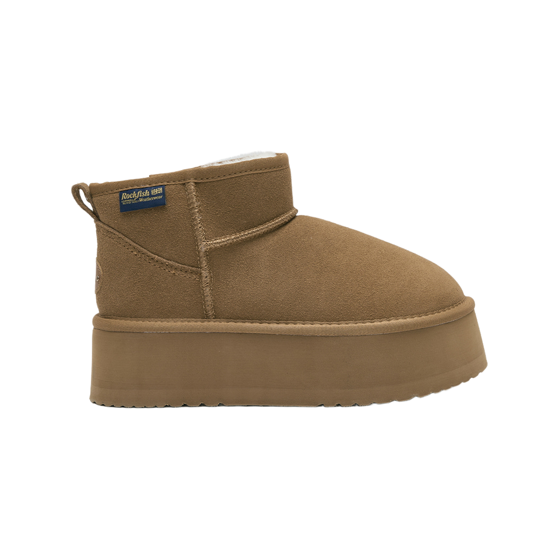 (W) 락피쉬웨더웨어 오리지널 맥시 플랫폼 부츠 미니 3.5인치 체스트넛((W) Rockfishweatherwear Original Maxi Flatform Boots Mini 3.5 Inch Chestnut) - 1