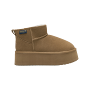 (W) Rockfishweatherwear Original Maxi Flatform Boots Mini 3.5 Inch Chestnut