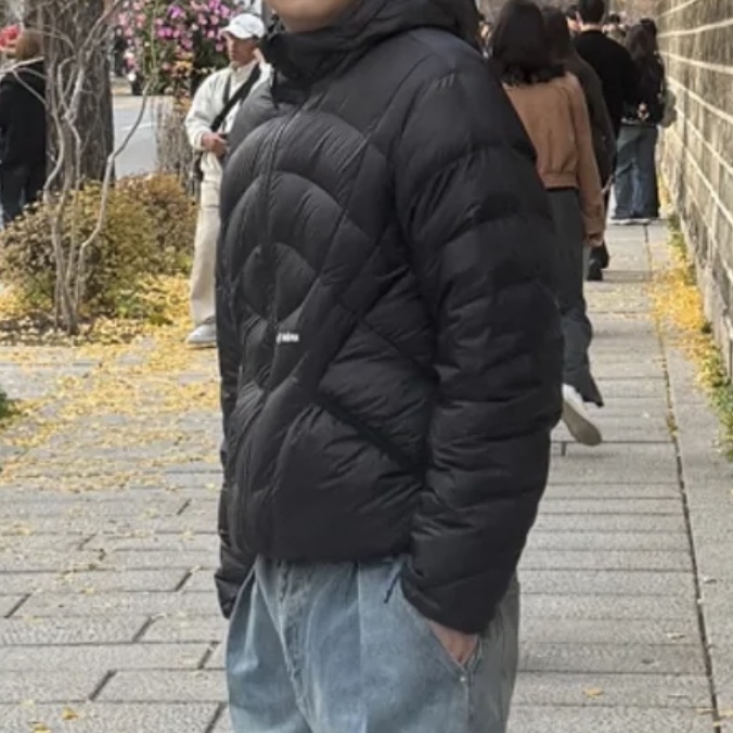 Helinox Wear Eclipse Pack Down Jacket Black 착용 스타일 - 3