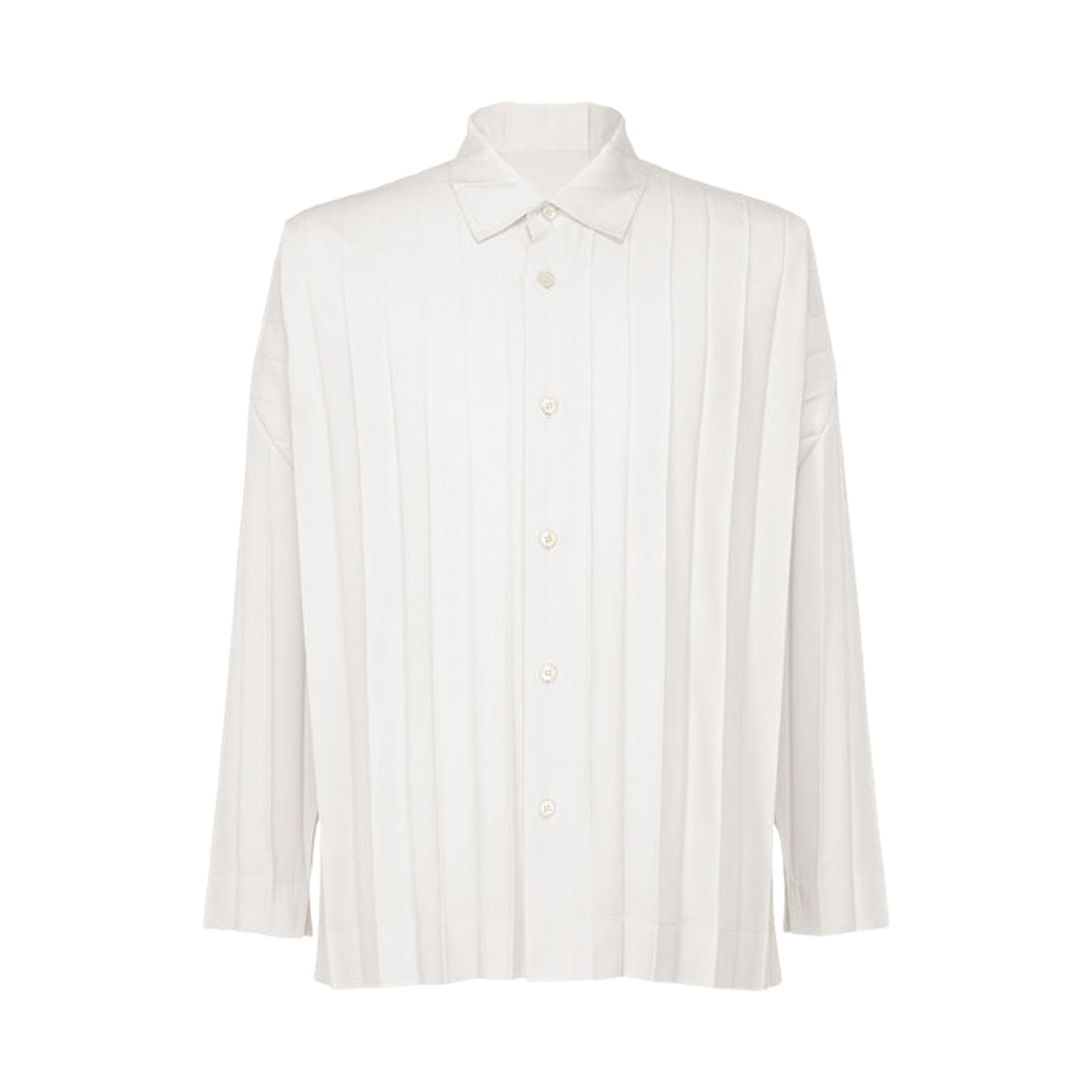HP56-FJ306-01 Homme Plisse Issey Miyake Edge Shirt White