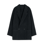 Lemaire Felt Wool and Alpaca Blend Jacket Black