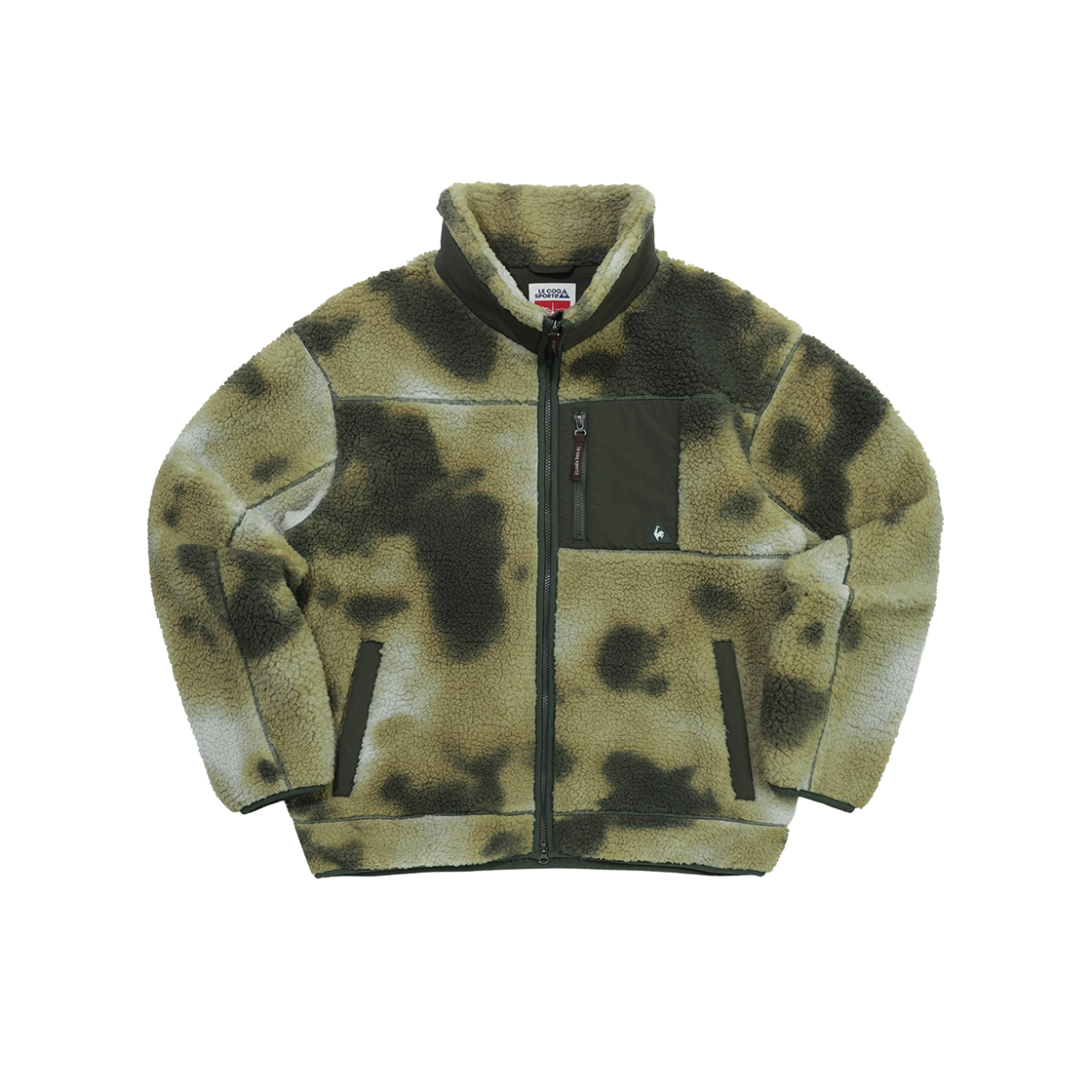 QQ423LJKO1_DKK0 le coq sportif Uni Fleece sherpa Jacket Dark Kahki