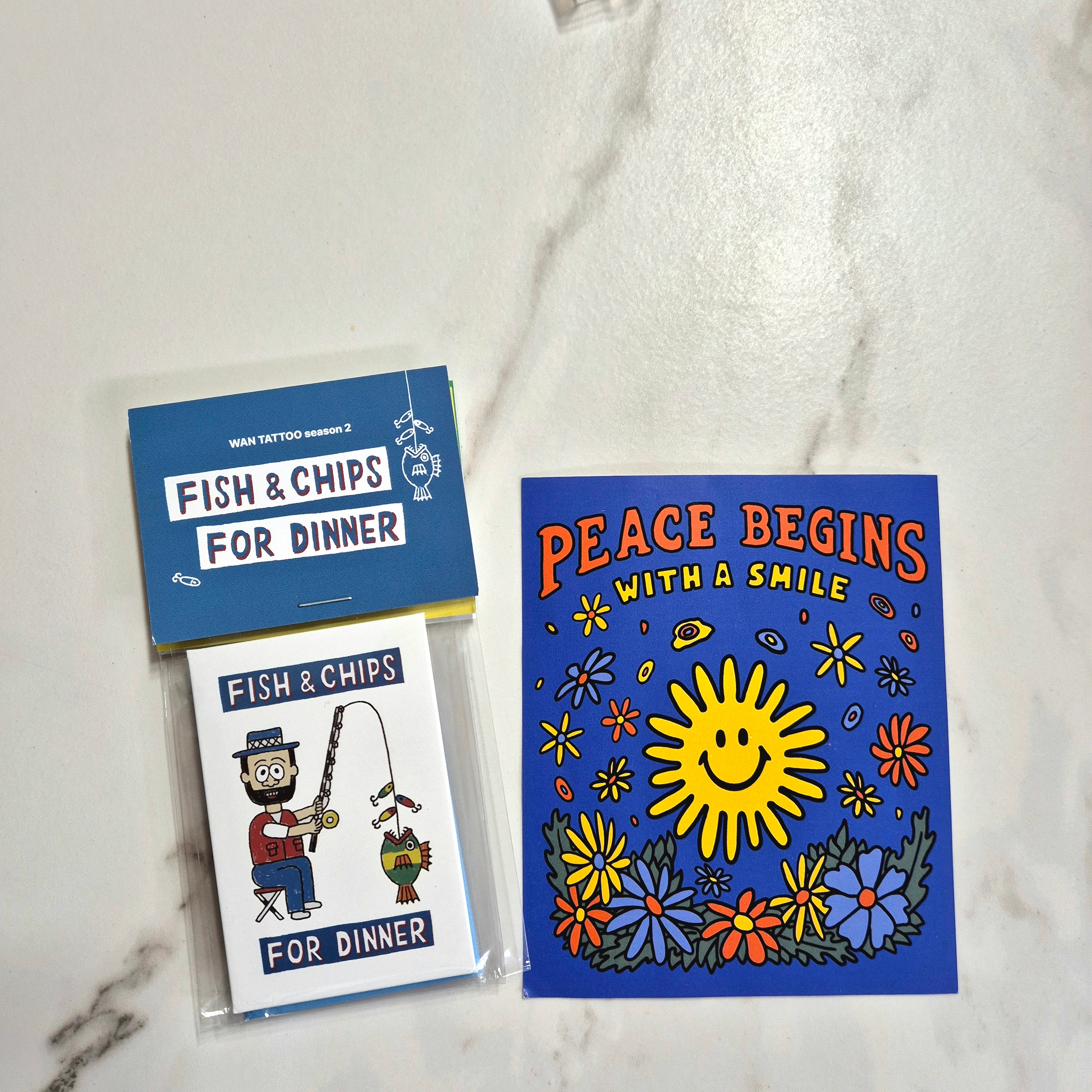 Bigwave Collective Best In Universe Tattoo Magnet, Bigwave Collective Peace Out Homies Magnet 착용 스타일 - 2