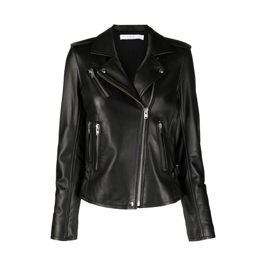 (W) 이로 뉴한 레더 자켓 블랙((W) Iro Newhan Leather Jacket Black)