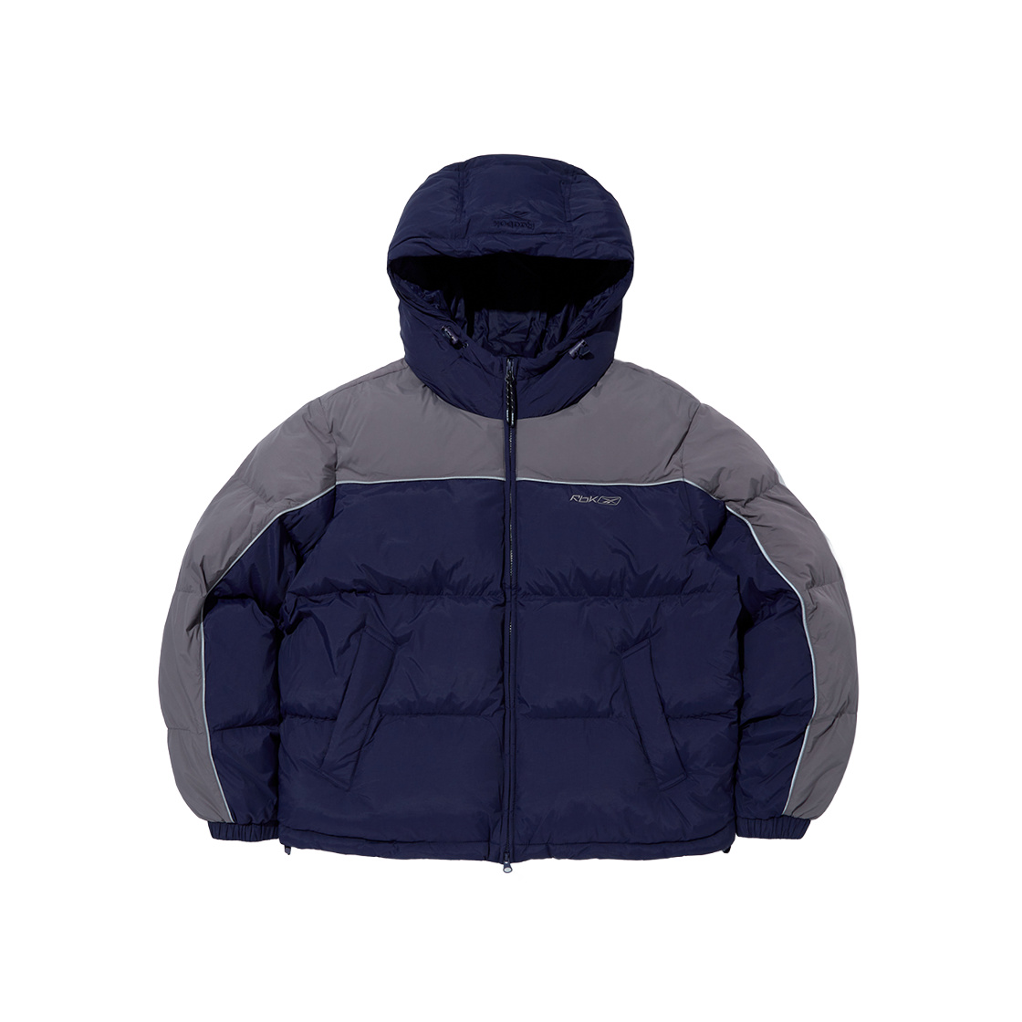 REJU5FP33N3 Reebok Premier Hood Ball Padded Jacket Dark Navy