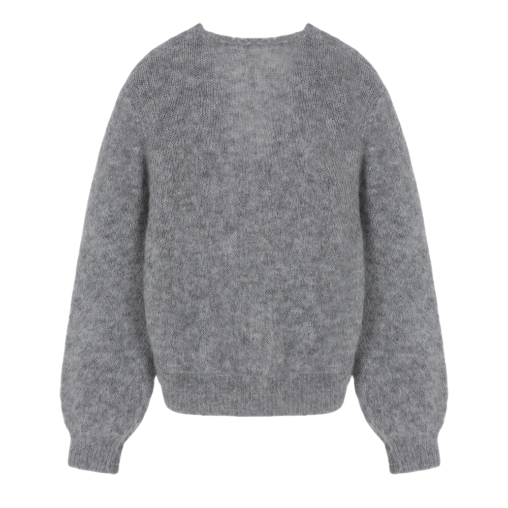 아수라 앙고라 울 랩 니트 그레이(Asura Angora Wool Lap Knit Grey) - 2