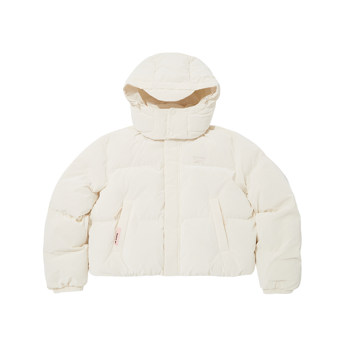 REJU5FP55IV Reebok Soft Crop Hood Ball Padded Jacket W Pale Beige
