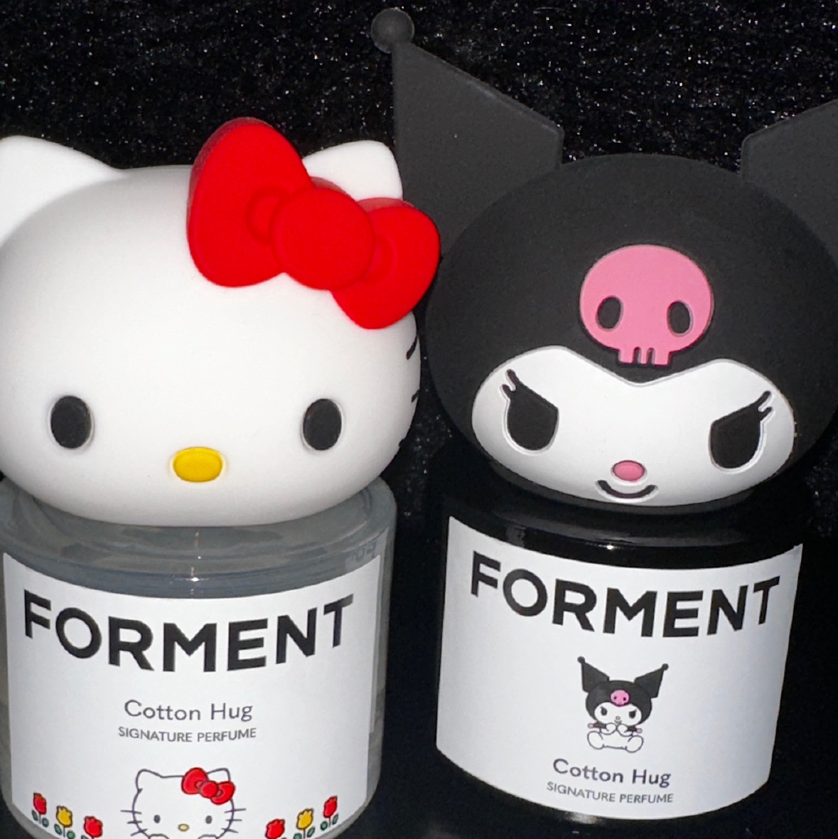 Forment x Hello Kitty Signature Perfume Cotton Hug 50ml, Forment x Kuromi Signature Perfume Hug Memory 50ml 착용 스타일