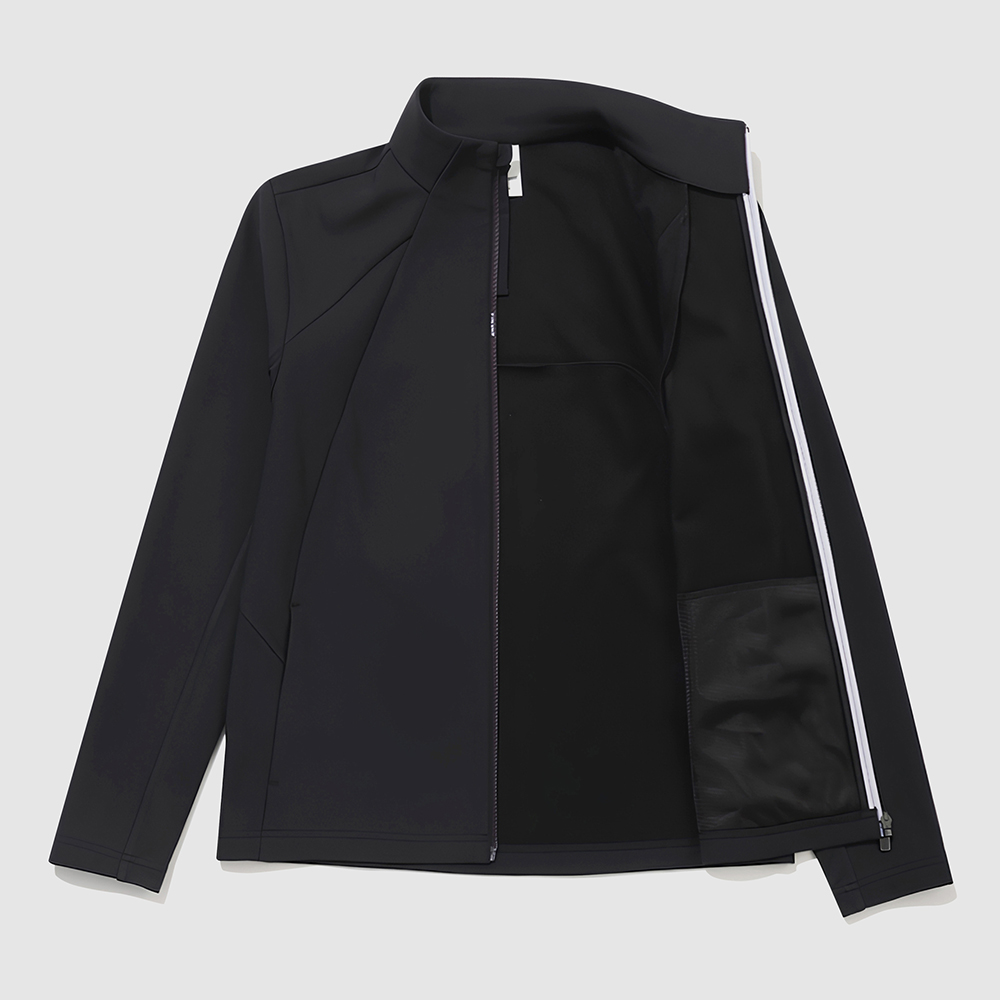 르꼬끄 스포르티브 유니 레귤러핏 트리코트 기모 본딩 트랙탑 - 블랙(QQ423EFTO1)(le coq sportif Regular Fit Brushed Tricot Bonded Track Top Black) - 4