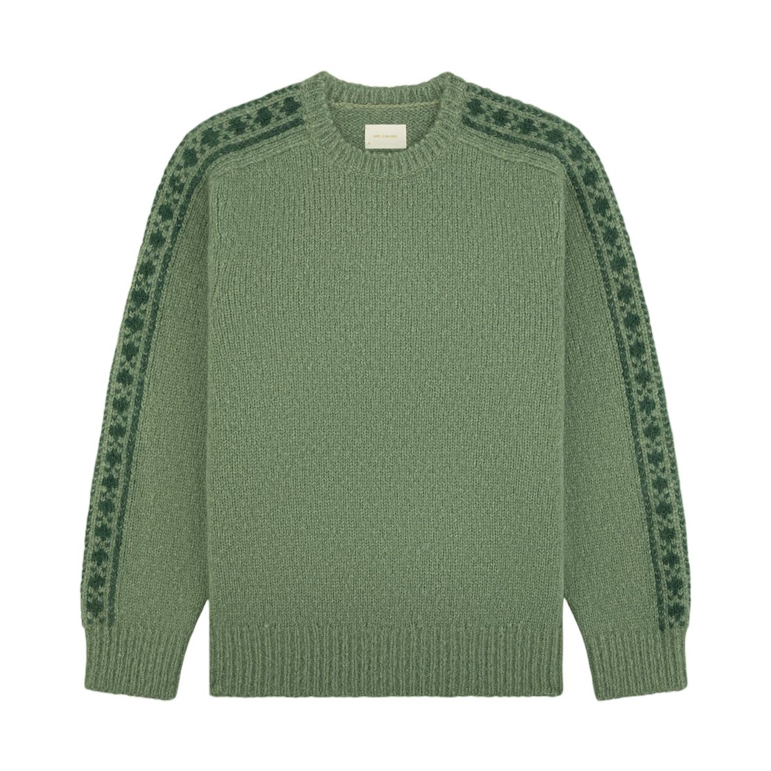 - Aime Leon Dore Jacquard Stripe Alpaca Sweater Green