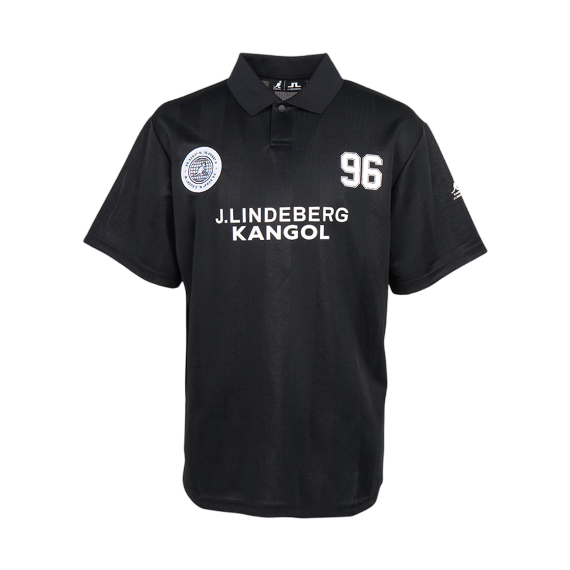제이린드버그 x 캉골 골프웨어 폴 풋볼 져지 블랙(J.Lindeberg x Kangol Golf Wear Paul Football Jersey Black)