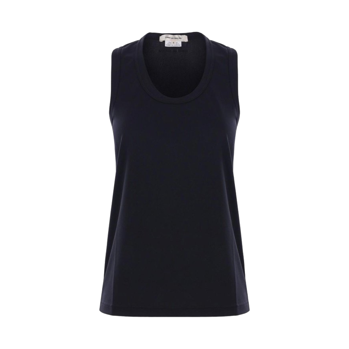 (W) 꼼데가르송 로고 저지 탱크탑 블랙((W) Comme des Garcons Logo Jersey Tank Top Black)