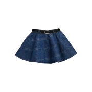 Self Portrait Women Flared Denim Mini Skirt Blue - 26SS
