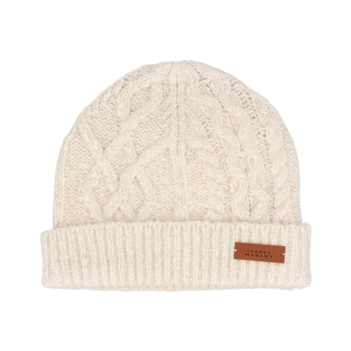 BE036MFA-C3D01A-23EC Isabel Marant Beanie Ecru - 25FW