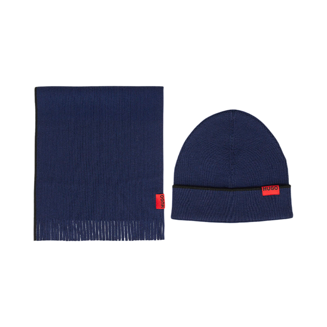 50517757-418 Boss Muffler Beanie Set Navy