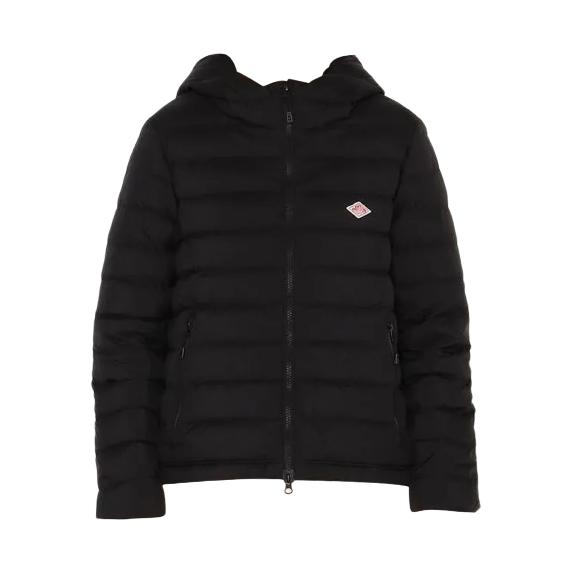 DT-A0563 (W) Danton Nylon Taffeta Middle Down Hooded Jacket Black