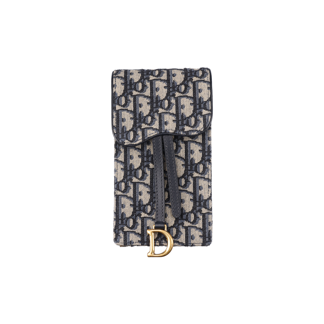 디올 S5641CTZQ 새들 버티컬 파우치 블루 디올 오블리크 자카드(Dior S5641CTZQ Saddle Vertical Pouch in Blue Dior Oblique Jacquard) - 1