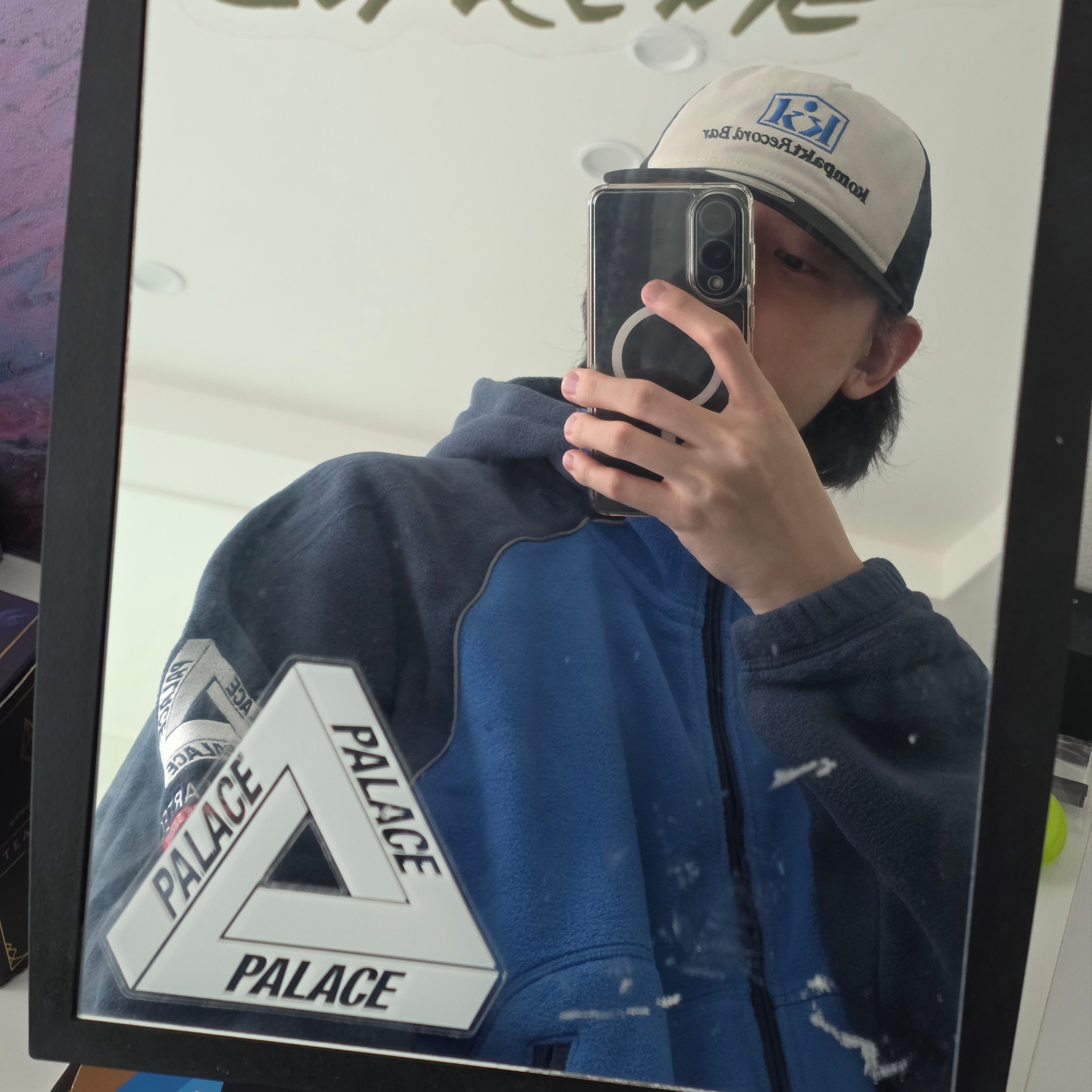 Palace Polartec Jacket Palace Blue Navy - 25FW 착용 스타일 - 2