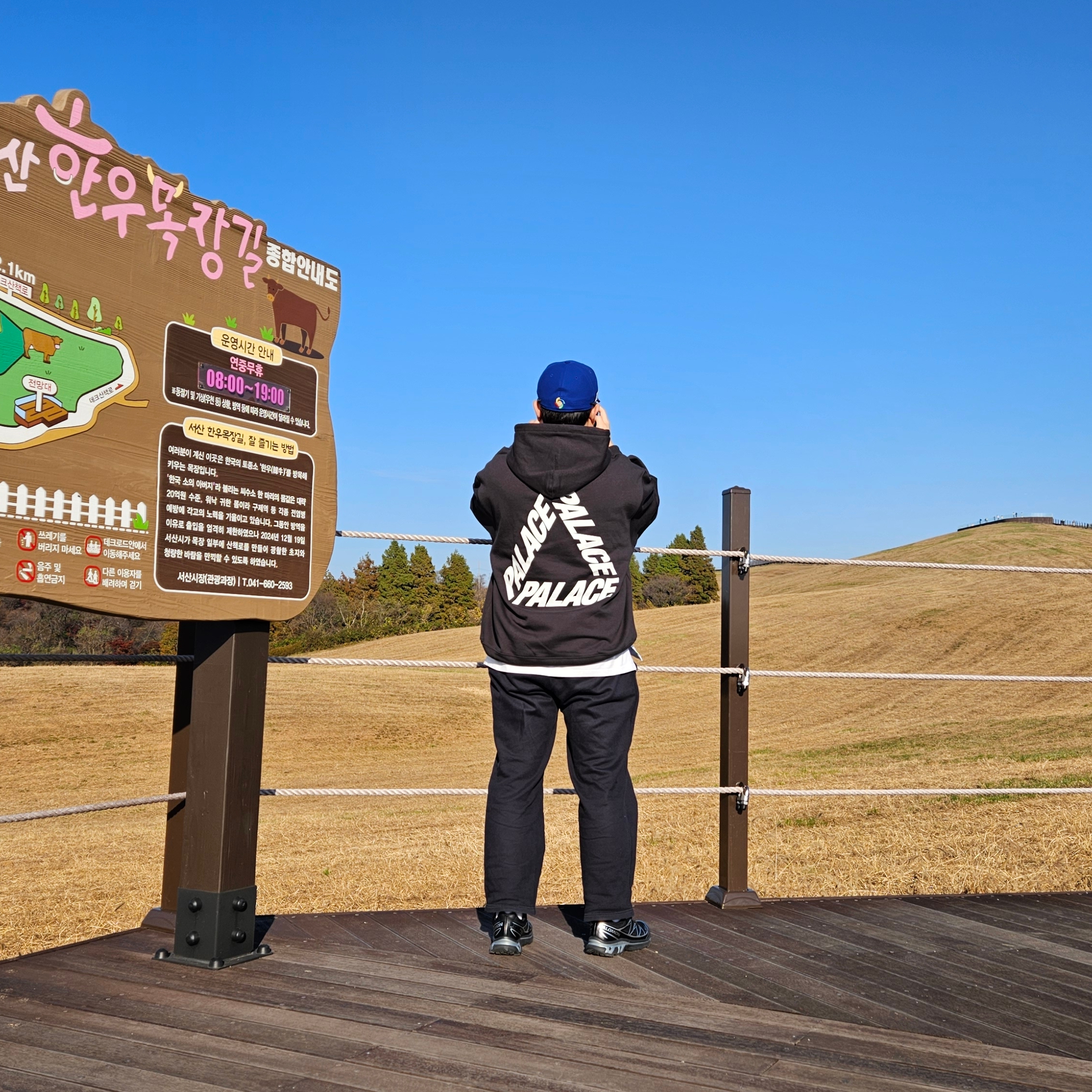 Palace P 3 Print Hood Black - 25FW 착용 스타일 - 1