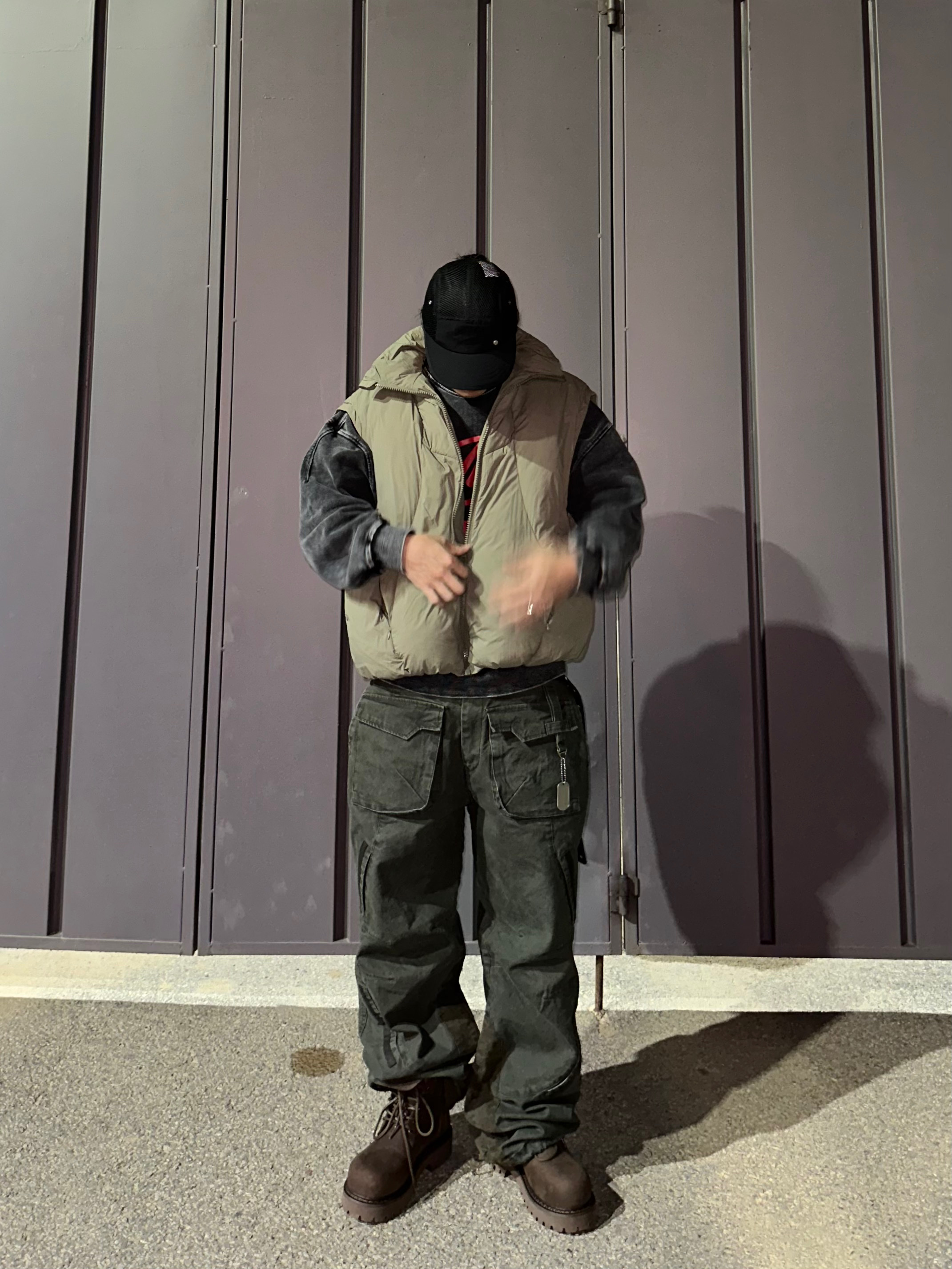 LOSTGARDEN Route Brown, Kamien x MJD Double Hole Belt Black Shearling Calfskin 착용 스타일 - 4