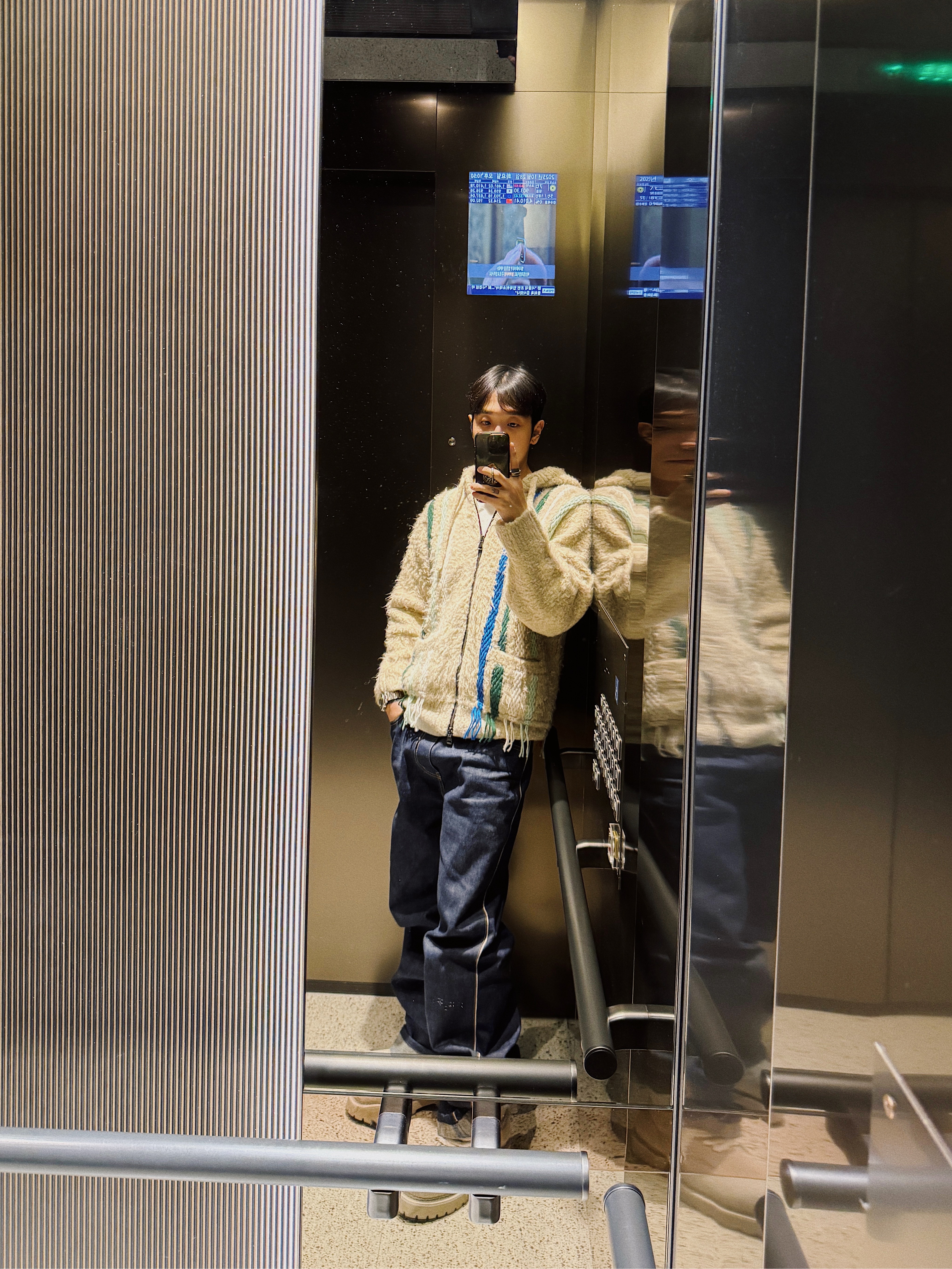 STU Selvedge Denim Pants, LOSTGARDEN x Grailz Route Slate Grey 착용 스타일 - 3