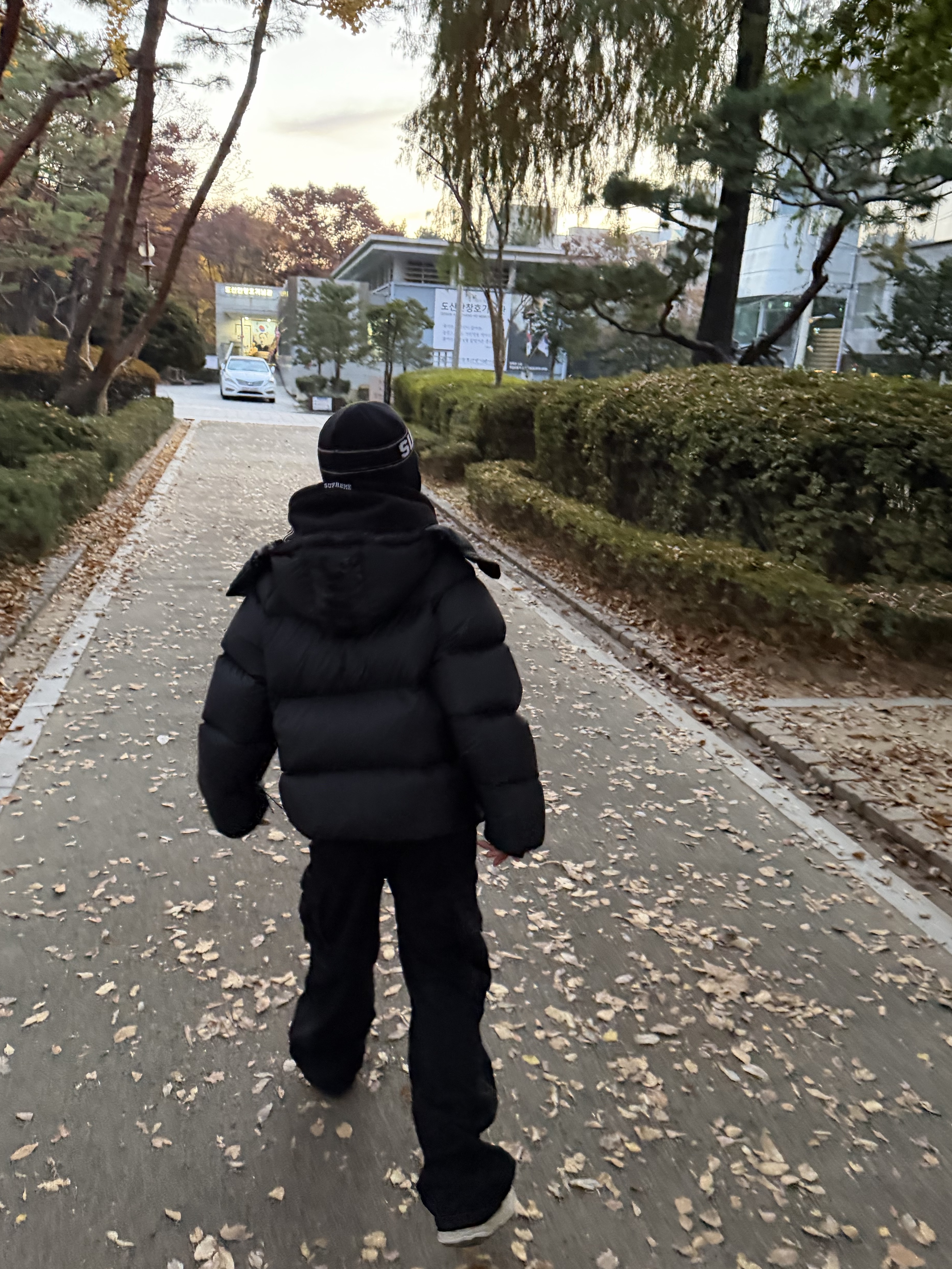 Supreme 700-Fill Down Lightweight Puffer Jacket Black - 24FW 착용 스타일 - 3
