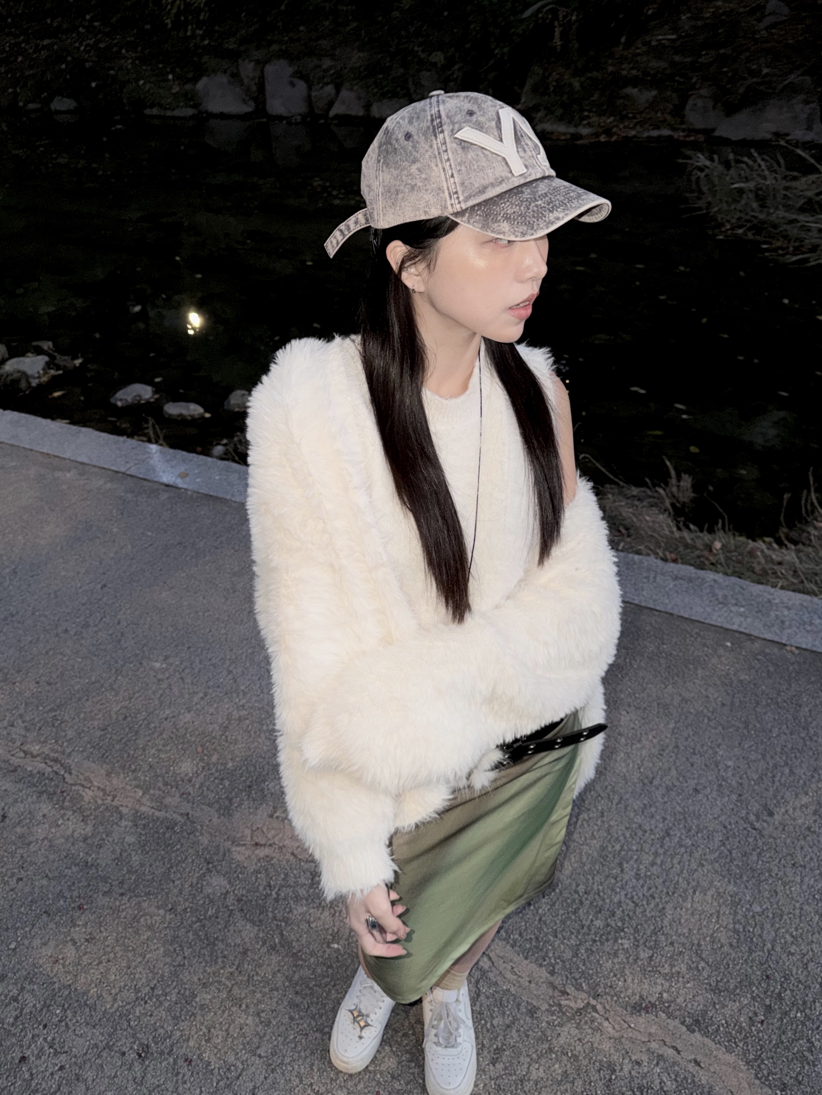 Open Yy Cotton Ball Cap Brown, Nike Air Force 1 '07 Low White 착용 스타일 - 6